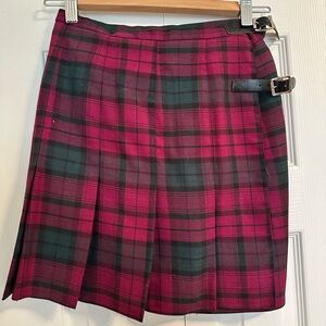 Topshop green and Pink Pleated Mini Skirt Casual